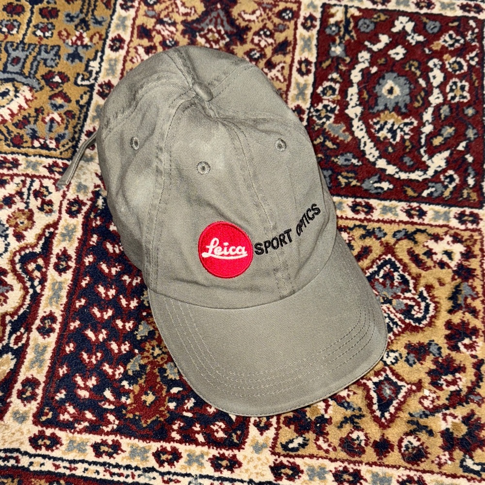 Leica Leitz Authentic Camera Sports Optics Vintage Gray Dad Hat Cap Rare